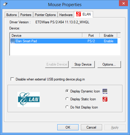 download elan touchpad driver windows 10